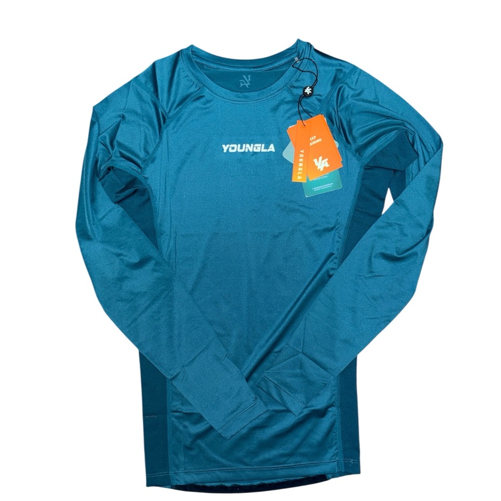 YoungLA Teal CompresssionxLong Sleeve Top Size: Small fits like XS NWT
